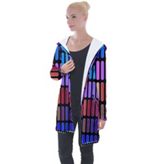 Resolve Art Pattern Longline Hooded Cardigan