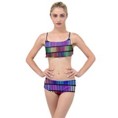 Resolve Art Pattern Layered Top Bikini Set