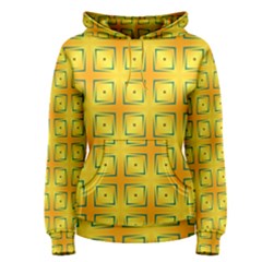 Green Plaid Gold Background Women s Pullover Hoodie