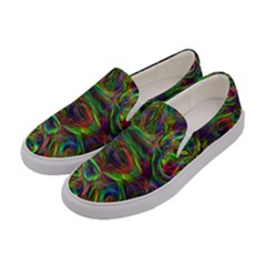 Plasma Shining Lines Light Stripes Women s Canvas Slip Ons