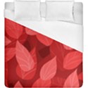 Leaf Design Leaf Background Red Duvet Cover (King Size) View1