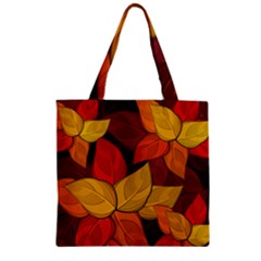 Flower Background Flower Design Zipper Grocery Tote Bag by Pakrebo