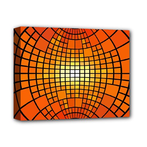 Pattern Background Rings Circle Orange Deluxe Canvas 14  X 11  (stretched) by Pakrebo