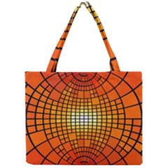 Pattern Background Rings Circle Orange Mini Tote Bag by Pakrebo