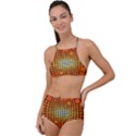 Pattern Background Rings Circle Orange High Waist Tankini Set View1