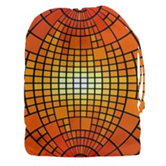 Pattern Background Rings Circle Orange Drawstring Pouch (xxxl) by Pakrebo
