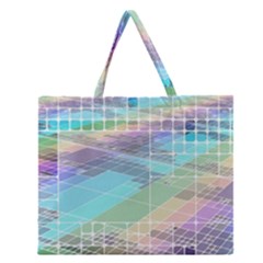 Abstract Lines Perspective Plan Zipper Large Tote Bag by Pakrebo