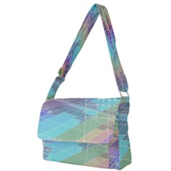 Abstract Lines Perspective Plan Full Print Messenger Bag by Pakrebo