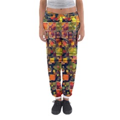 Color Abstract Artifact Pixel Women s Jogger Sweatpants by Pakrebo