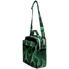 Abstract Desktop Background Green Crossbody Day Bag by Pakrebo