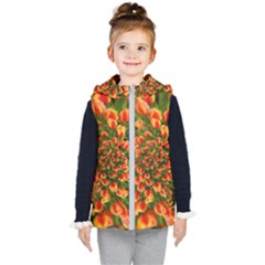 Tulips Arrangement Many Blossom Kids  Hooded Puffer Vest by Pakrebo