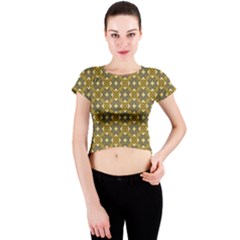 Digital Art Art Artwork Abstract Texture Crew Neck Crop Top by Pakrebo