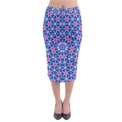 Digital Art Art Artwork Abstract Star Midi Pencil Skirt by Pakrebo