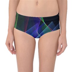 Abstract Desktop Background Mid-waist Bikini Bottoms by Pakrebo