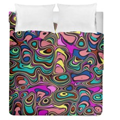 Bending Turn Distort Wave Modern Duvet Cover Double Side (queen Size) by Pakrebo