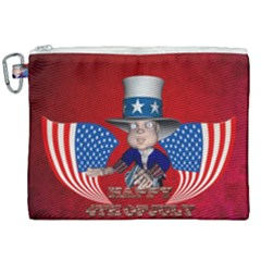 Happy 4th Of July Canvas Cosmetic Bag (xxl) by FantasyWorld7