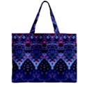 Blue Elegance Elaborate Fractal Fashion Zipper Mini Tote Bag View1