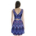 Blue Elegance Elaborate Fractal Fashion Split Back Mini Dress  View2