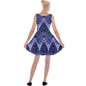 Blue Elegance Elaborate Fractal Fashion Velvet Skater Dress View2