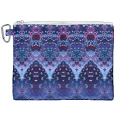 Blue Elegance Elaborate Fractal Fashion Canvas Cosmetic Bag (xxl) by KirstenStar