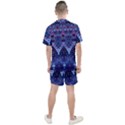 Blue Elegance Elaborate Fractal Fashion Men s Mesh Tee and Shorts Set View2