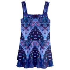 Blue Elegance Elaborate Fractal Fashion Kids  Layered Skirt Swimsuit