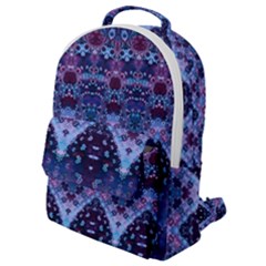 Blue Elegance Elaborate Fractal Fashion Flap Pocket Backpack (small)