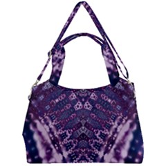 Purple Fractal Lace V Shape Double Compartment Shoulder Bag