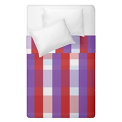 Gingham Pattern Line Duvet Cover Double Side (single Size) by HermanTelo