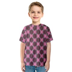 Purple Pattern Texture Kids  Sport Mesh Tee