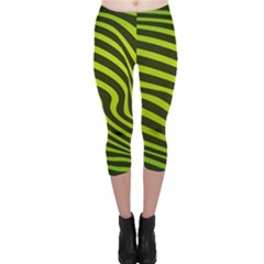 Wave Green Capri Leggings 