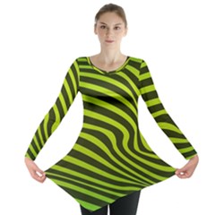 Wave Green Long Sleeve Tunic  by HermanTelo