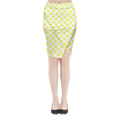 Yellow White Midi Wrap Pencil Skirt by HermanTelo