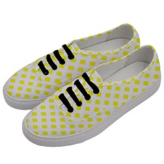 Yellow White Men s Classic Low Top Sneakers