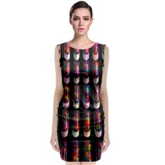 Texture Abstract Classic Sleeveless Midi Dress