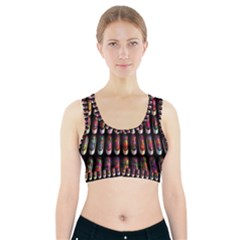 Texture Abstract Sports Bra With Pocket by HermanTelo