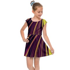 Lines Swinging Fantasy Kids  Cap Sleeve Dress