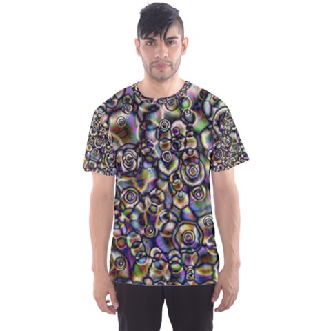 Circle Plasma Artistically Abstract Men s Sports Mesh Tee by Bajindul