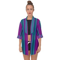 Fabric Pattern Color Structure Open Front Chiffon Kimono by Bajindul