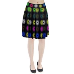 Flowers Arrangement Symmetry Pleated Skirt by Bajindul