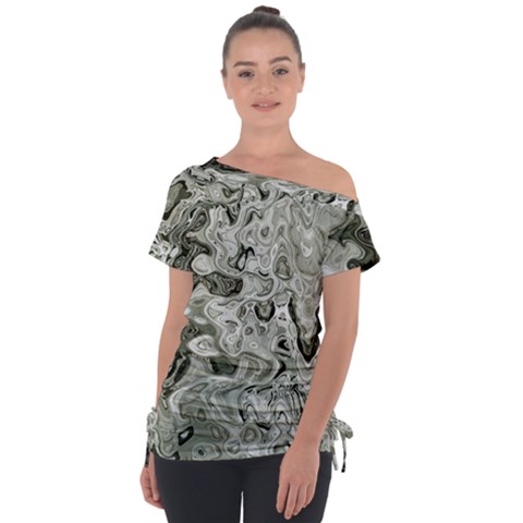 Abstract Stone Texture Tie-up Tee by Bajindul