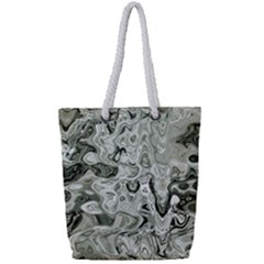 Abstract Stone Texture Full Print Rope Handle Tote (small) by Bajindul
