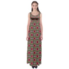 Decorative Flower Empire Waist Maxi Dress by Bajindul