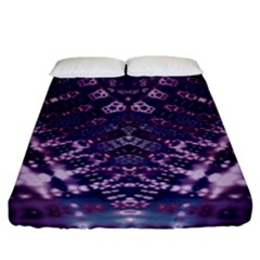 Purple Love Fitted Sheet (king Size) by KirstenStar