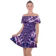 Purple Love Off Shoulder Velour Dress by KirstenStar