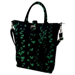 Botanical Dark Print Buckle Top Tote Bag by dflcprintsclothing