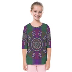 Orchid Landscape With A Star Kids  Quarter Sleeve Raglan Tee
