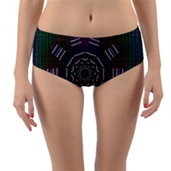 Orchid Landscape With A Star Reversible Mid-Waist Bikini Bottoms