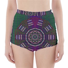 Orchid Landscape With A Star High-Waisted Bikini Bottoms