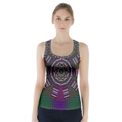 Orchid Landscape With A Star Racer Back Sports Top